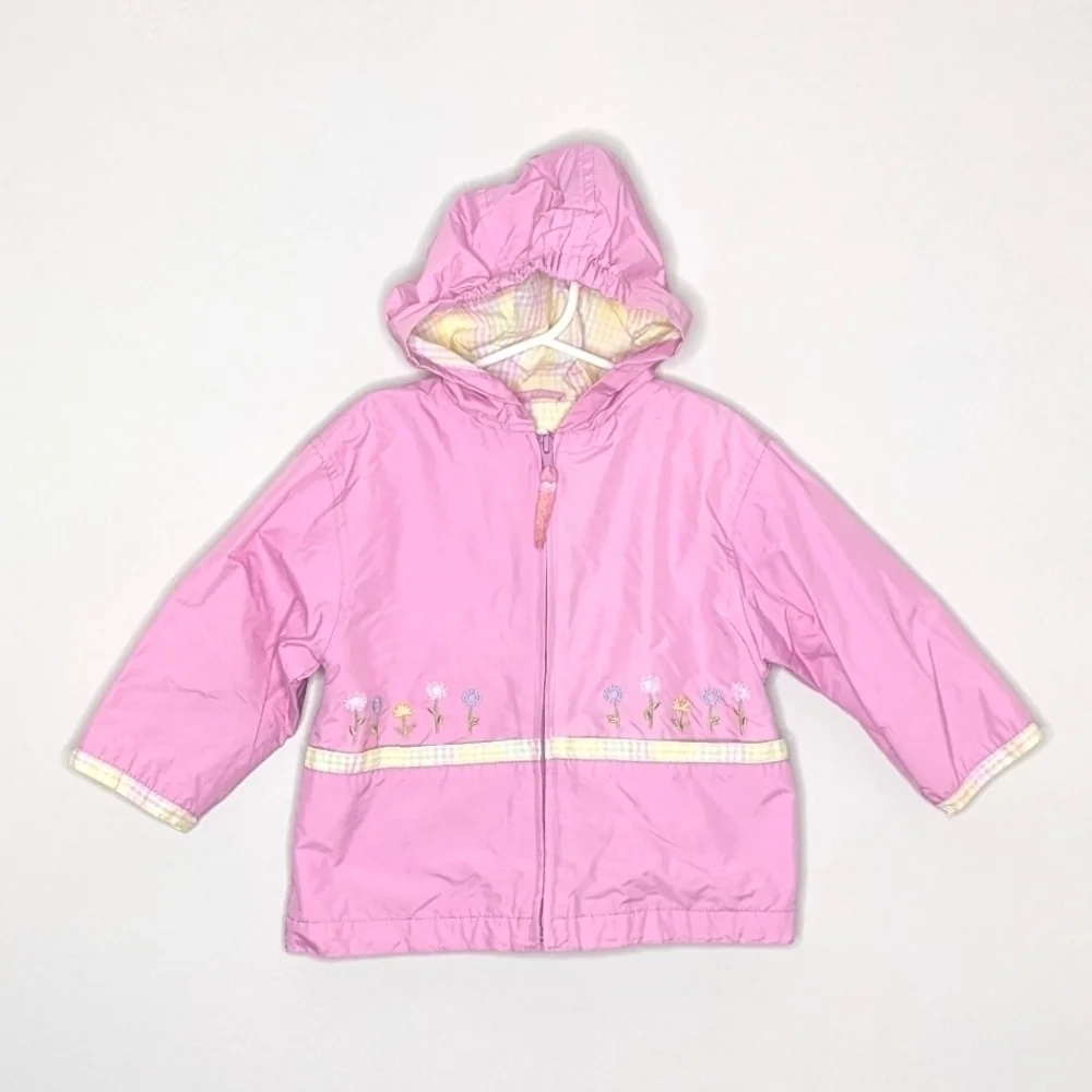 Vintage Carter's Flower Pink Fleece Lined Jacket 24m